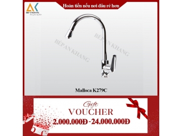  Vòi Rửa Chén 2 Nguồn Nóng Lạnh Malloca K279C - Mạ Chrome 